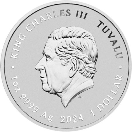 Moneda onza de plata 1$ Tuvalu 2024 Bob Esponja.
