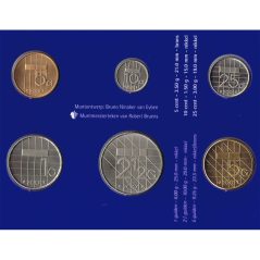 Estuche monedas Holanda 2001. Última serie Gulden.