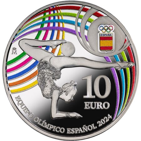 Moneda 2024 Equipo Olímpico Español. 10 euros. Plata  - 2