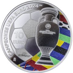 Moneda 2024 Campeones UEFA Euro 2024. 10 euros. Plata  - 1