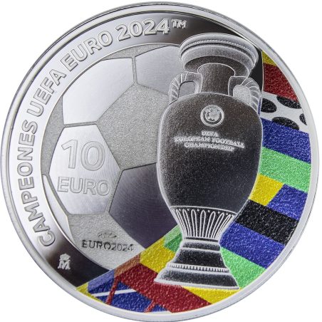 Moneda 2024 Campeones UEFA Euro 2024. 10 euros. Plata