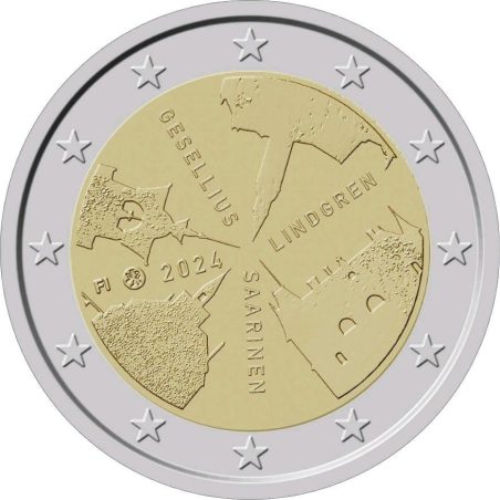 moneda conmemorativa 2 euros Finlandia 2024 Arquitectura.  - 1