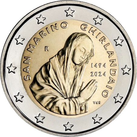 moneda conmemorativa 2 euros San Marino 2024 Ghirlandaio