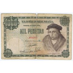 (1946/02/19) Madrid. 1000 Pesetas. MBC-. Serie 886283  - 1