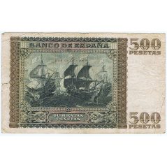 (1940/01/09) Madrid. 500 Pesetas. BC. Serie A0699153