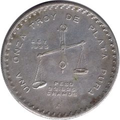 Moneda onza de plata México 1979