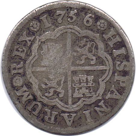 1 Real 1756 Fernando VI Madrid JB. Plata.  - 1