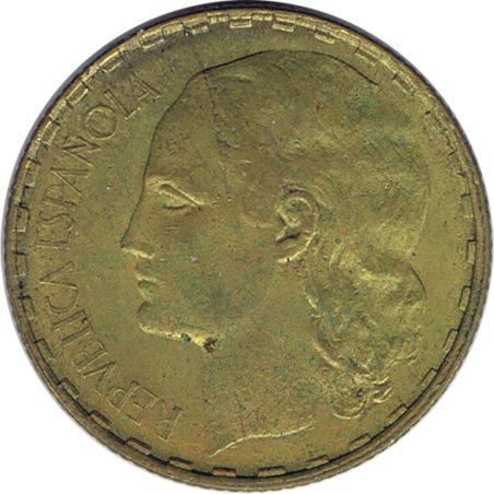 Moneda 1 peseta 1937 República Española. MBC