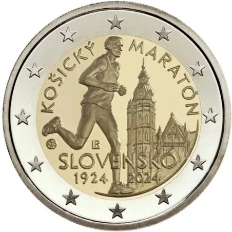 moneda conmemorativa 2 euros Eslovaquia 2024 Maratón