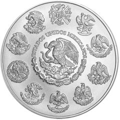 Moneda 5 onzas de plata México 2003.