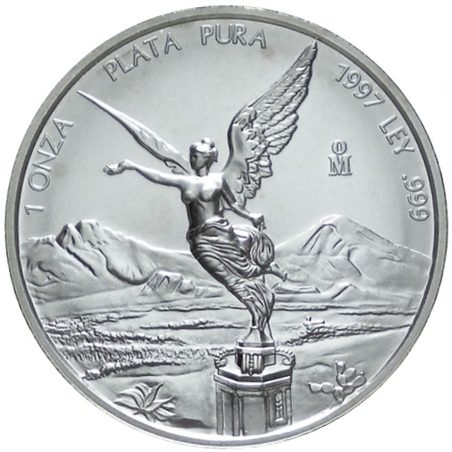 Moneda onza de plata México 1997.  - 1