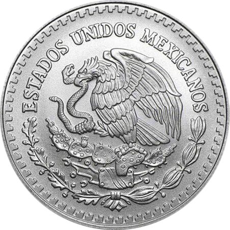 Moneda onza de plata México 1997.