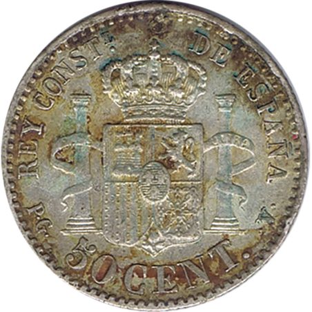 50 céntimos Plata 1894 *94 Alfonso XIII PG V.