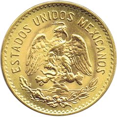 Moneda de oro 5 Pesos México 1955 Hidalgo