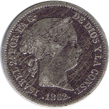 1 Real 1862 Isabel II Madrid. Plata.  - 1