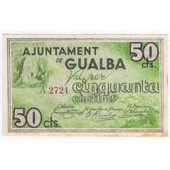 (1937) 50 cèntims Ajuntament de Gualba. Serie 2721  - 1