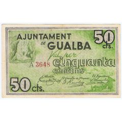 (1937) 50 cèntims Ajuntament de Gualba. Serie 3648  - 1