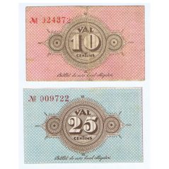 (1937/11/17) 2 billetes Ajuntament de Baix Montseny.