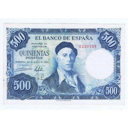 (1954/07/22) Madrid. 500 Pesetas. MBC. Sin Serie 5230758  - 1