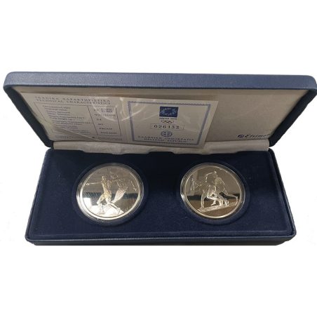 Monedas de plata 10 euros Grecia Olimpiada Atenas 2004. 2 Monedas