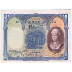 (1927/24/07) Madrid 500 Pesetas. Serie 1828797  - 1