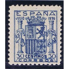 0801 Escudo de España. Charnela  - 1