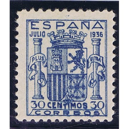 0801 Escudo de España. Charnela  - 1