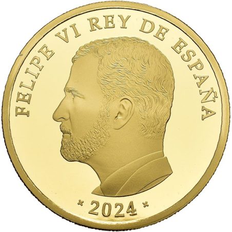 Moneda 2024 Proclamación Felipe VI. 200 euros. Oro.