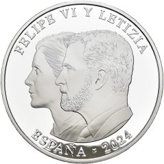 Moneda 2024 Proclamación Felipe VI. 10 euros. Plata