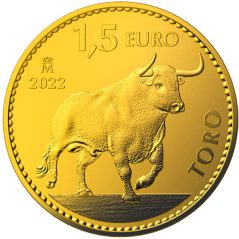 Moneda 2022 Onza de oro 1.5€ Toro  - 1