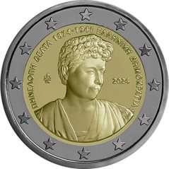 moneda conmemorativa 2 euros Grecia 2024 Penélope Delta  - 1