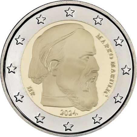 moneda conmemorativa 2 euros Croacia 2024 Marko Marulic