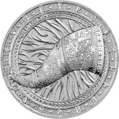 Moneda onza de Plata 5 Mark Alemania 2024 cuerno Gjallarhorn.  - 1