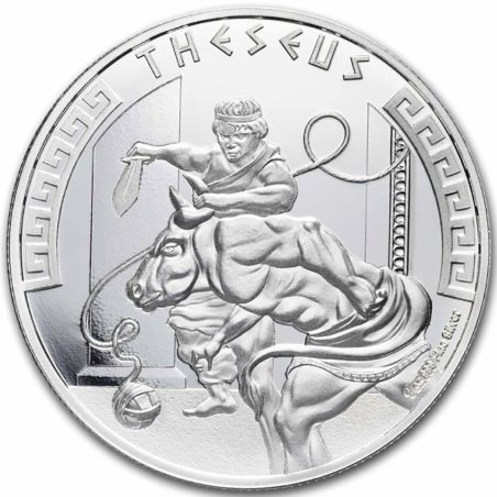 Moneda onza de plata 2 Dollars Niue 2024 Teseo.