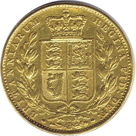 Moneda de oro 1 Soberano 1878 Reina Victoria Sydney.