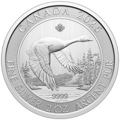 Moneda 2 onzas de plata 10$ Canada Ganso 2025.  - 1