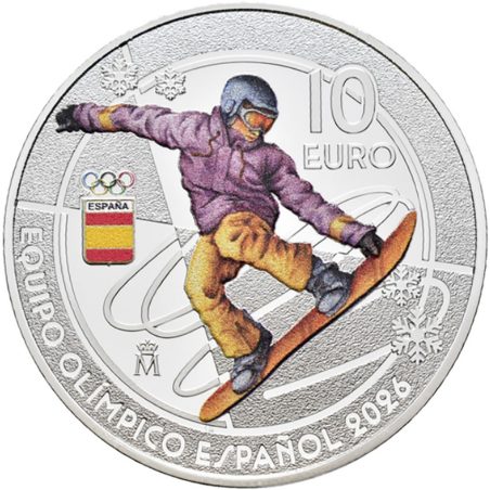 Moneda 2025 Equipo Olímpico Español. 10 euros. Plata  - 1