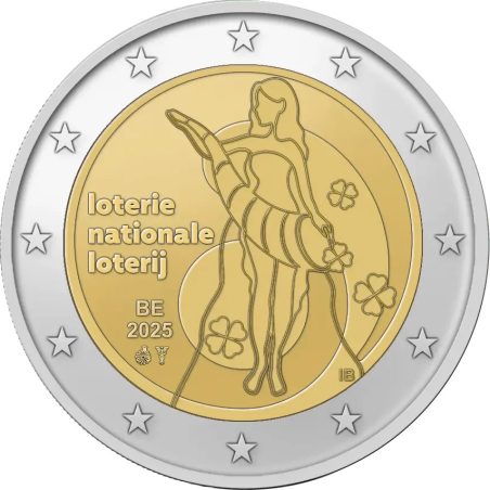 moneda conmemorativa 2 euros Bélgica 2025 Loteria nacional