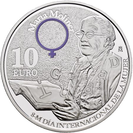 Moneda 2025 Día de la Mujer. María Moliler. 10 euros. Plata  - 1