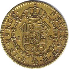 Moneda de oro 1 Escudo 1781 Carlos III Madrid PJ.