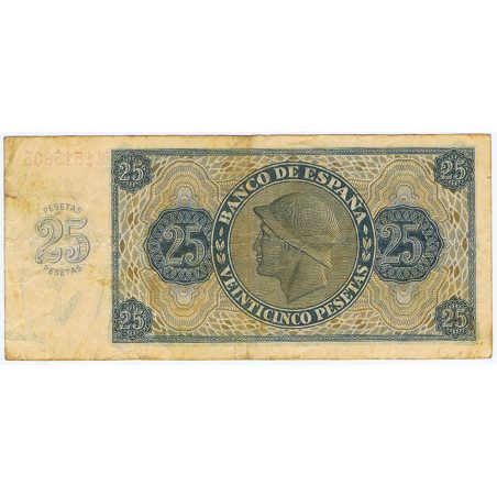 (1936/11/21) Burgos. 25 Pesetas. MBC-. Serie R1515806