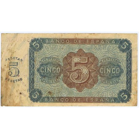 (1938/08/10) Burgos. 5 Pesetas. MBC. Serie B5470552