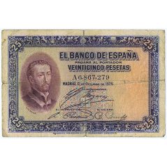 (1926/10/12) Madrid 25 Pesetas BC. Serie A6867279  - 1