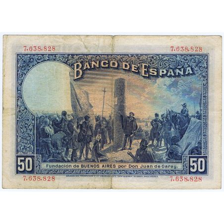 (1927/05/17) Madrid 50 Pesetas MBC con Resello. Serie 7638828