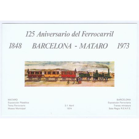 1974 Hojitas Recuerdo Tren especial Barcelona-Mataró  - 2