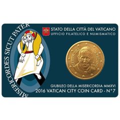 Cartera oficial euroset Vaticano 2016 (moneda 50cts.)  - 1