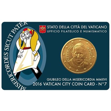 Cartera oficial euroset Vaticano 2016 (moneda 50cts.)  - 1