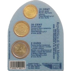 Cartera oficial euroset San Marino 2007 (3 monedas)
