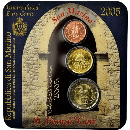 Cartera oficial euroset San Marino 2005 (3 monedas)  - 1