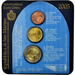 Cartera oficial euroset San Marino 2005 (3 monedas)